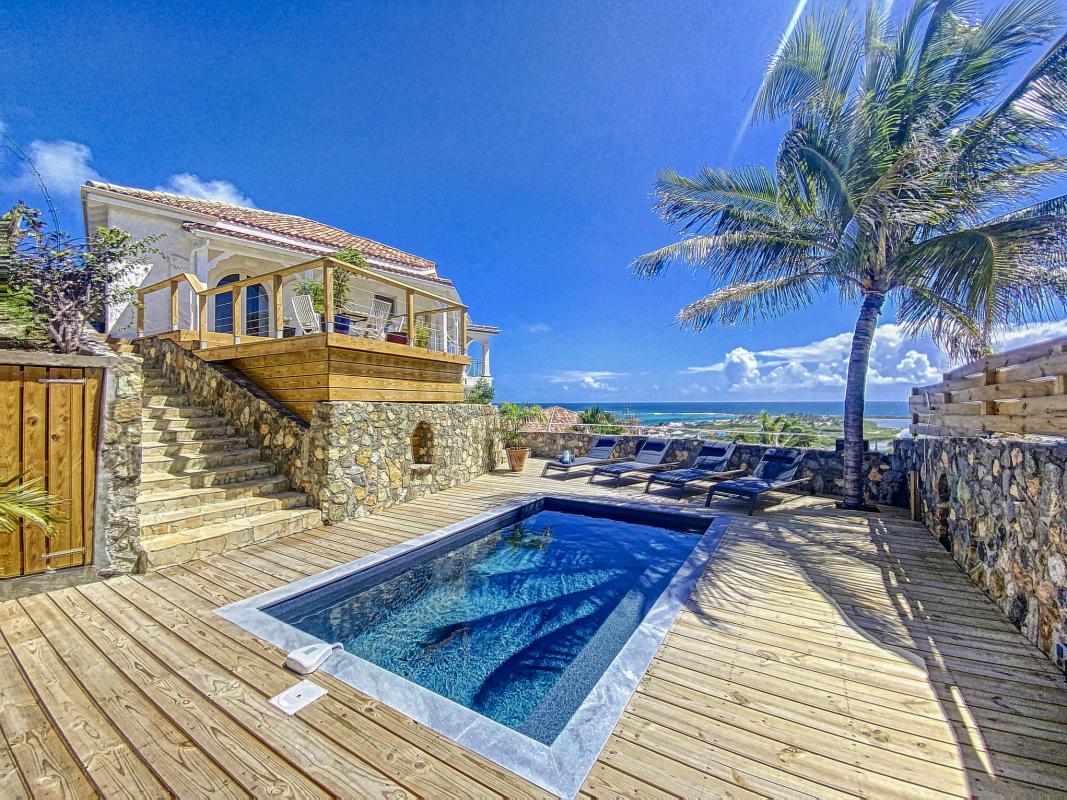 Location villa 6 personnes Orient Bay Saint Martin-piscine-2